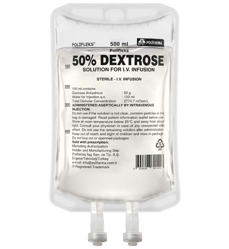 Polifleks 50% Dextrose 25x500 ml, solution for I.V. infusion